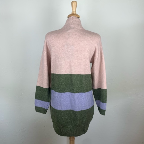 GOLDRAY Colorblock Open Front Cardigan Soft - Picture 3 of 6